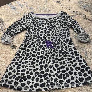 Cherokee Leopard Print Kids Dress with Purple Bow Girl’s Youth Large